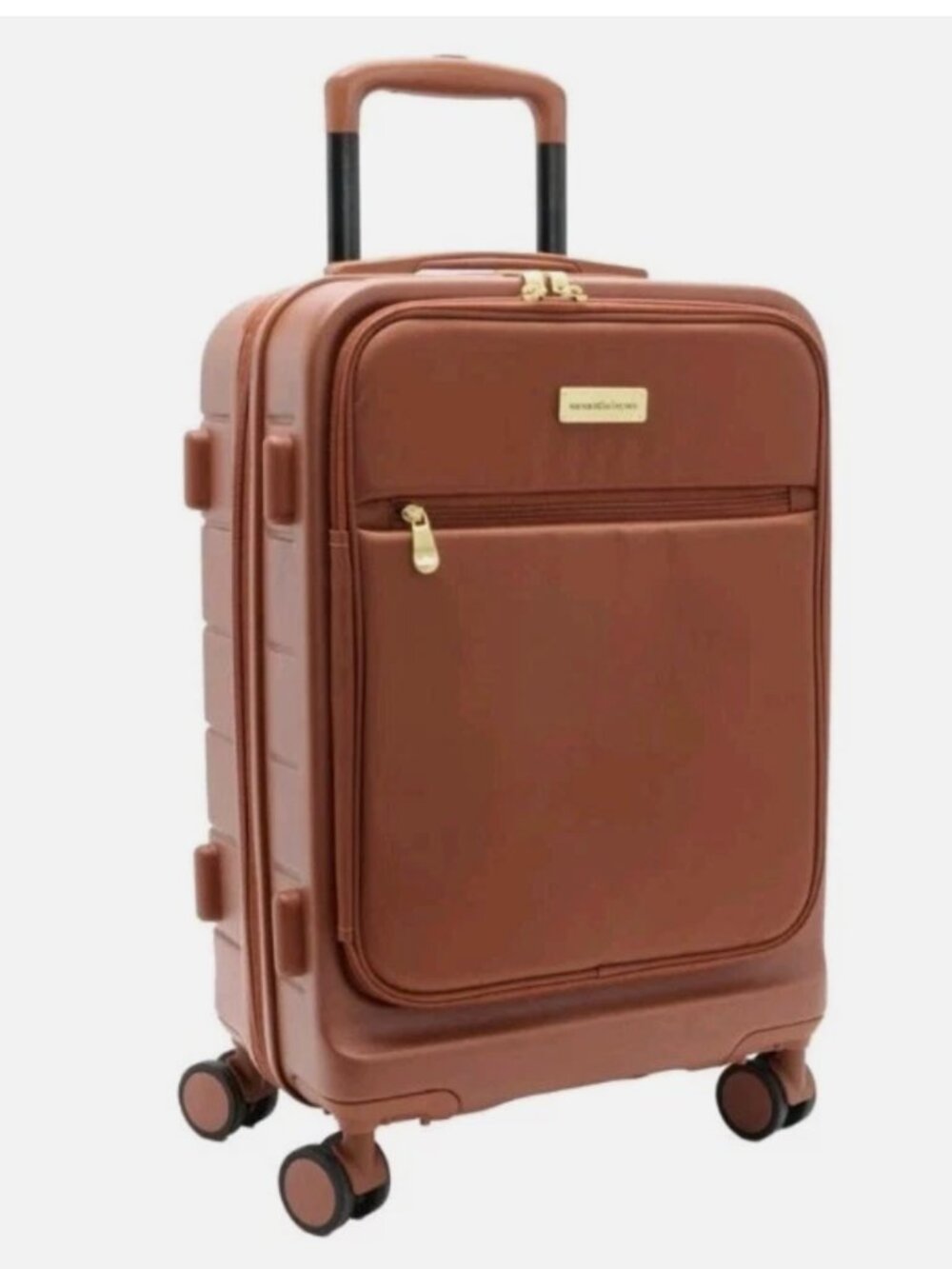 Samantha Brown Frontload 22" Hardside Carry-On with Antitheft Lock-Mocha Bisque